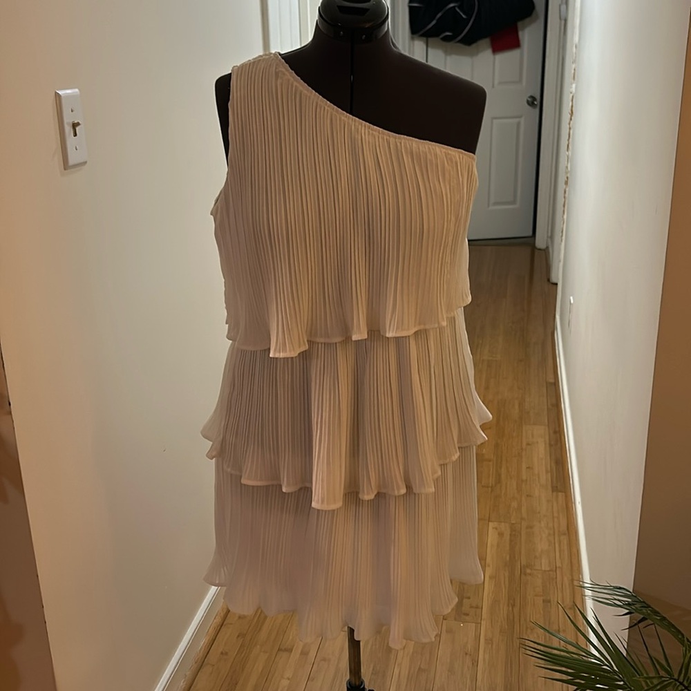 Zesica one shoulder tiered party dress.